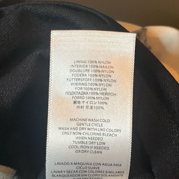 Michael Kors Faux Leather Lace Shoulder Animal Print Full Lined Sleeveless - Picture 9 of 9